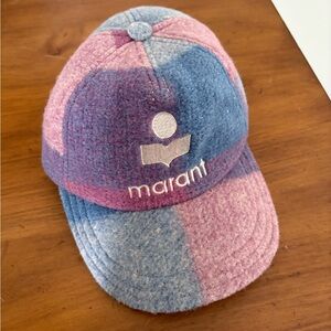 Isabel Marant Beige and Multicolor Wool Cap
